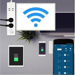 Listwa zasilająca Smart Przedłużacz WIFI SMART 4x USB Tuya aplikacja mobilna WOOX R4027 – zdjęcie 11