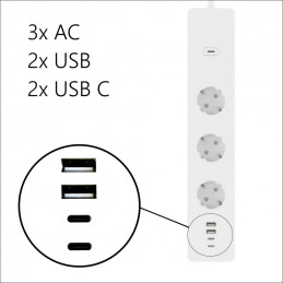 Przedłużacz WIFI Listwa zasilająca SMART USB C WOOX R6132 – zdjęcie 15