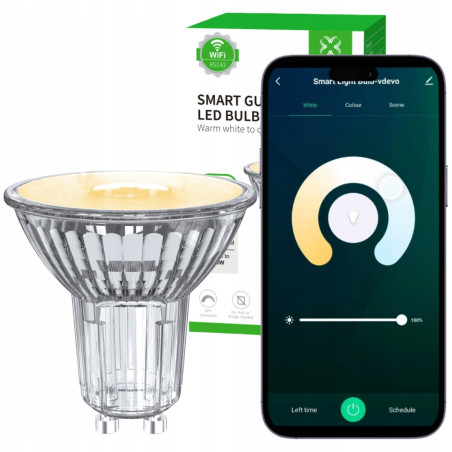 Żarówka LED GU10 WIFI Tuya niezawodna steruj w aplikacji WOOX R5143