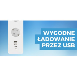 Przedłużacz WIFI Listwa zasilająca SMART USB C WOOX R6132 – zdjęcie 7