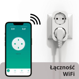 Podwójne Gniazdko Inteligentne WIFI Tuya SMART Watomierz Programator WOOX – zdjęcie 4