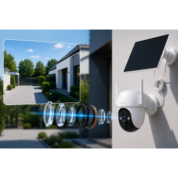 Kamera zewnętrzna WIFI solarna obrotowa PTZ Pojemna bateria AI MEARI N2 – zdjęcie 3