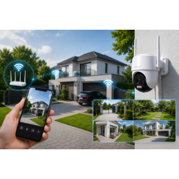 Kamera zewnętrzna WIFI solarna obrotowa PTZ Pojemna bateria AI MEARI N2 – zdjęcie 6
