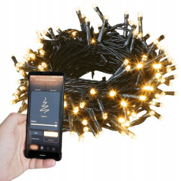 Lampki choinkowe WiFi Tuya aplikacja mobilna 400 diód LED 40M łańcuch WOOX R5170 – zdjęcie 10