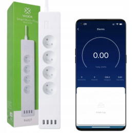 Listwa zasilająca Smart Przedłużacz WIFI SMART 4x USB Tuya aplikacja mobilna WOOX R4027 – zdjęcie 12
