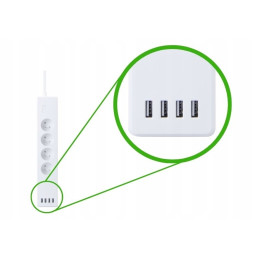 Listwa zasilająca Smart Przedłużacz WIFI SMART 4x USB Tuya aplikacja mobilna WOOX R4027 – zdjęcie 15