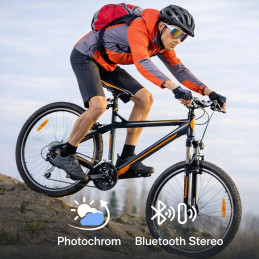 Okulary fotochromowe rowerowe słuchawki Bluetooth Shanren CG300 – zdjęcie 5