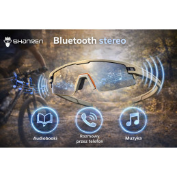 Okulary fotochromowe rowerowe słuchawki Bluetooth Shanren CG300 – zdjęcie 9