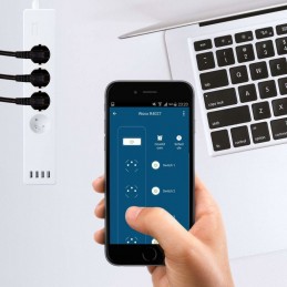 Listwa zasilająca Smart Przedłużacz WIFI SMART 4x USB Tuya aplikacja mobilna WOOX R4027 – zdjęcie 8