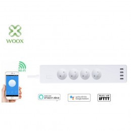Listwa zasilająca Smart Przedłużacz WIFI SMART 4x USB Tuya aplikacja mobilna WOOX R4027 – zdjęcie 7