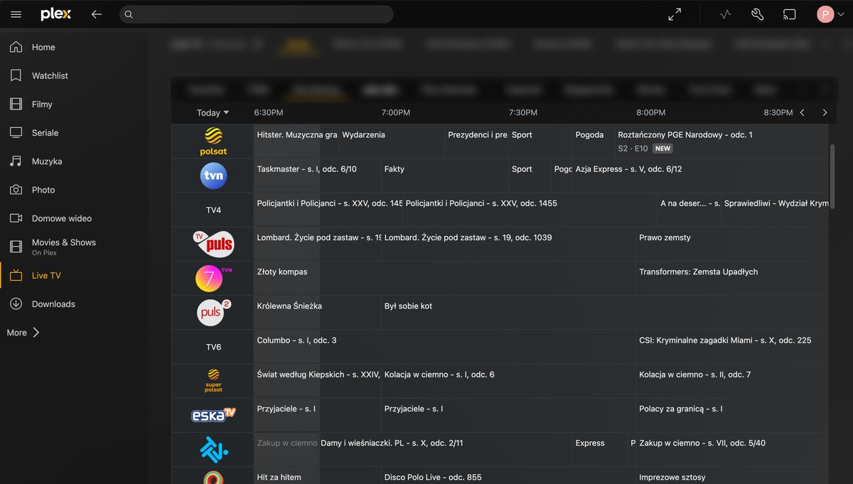 Plex – przewodnik telewizyjny