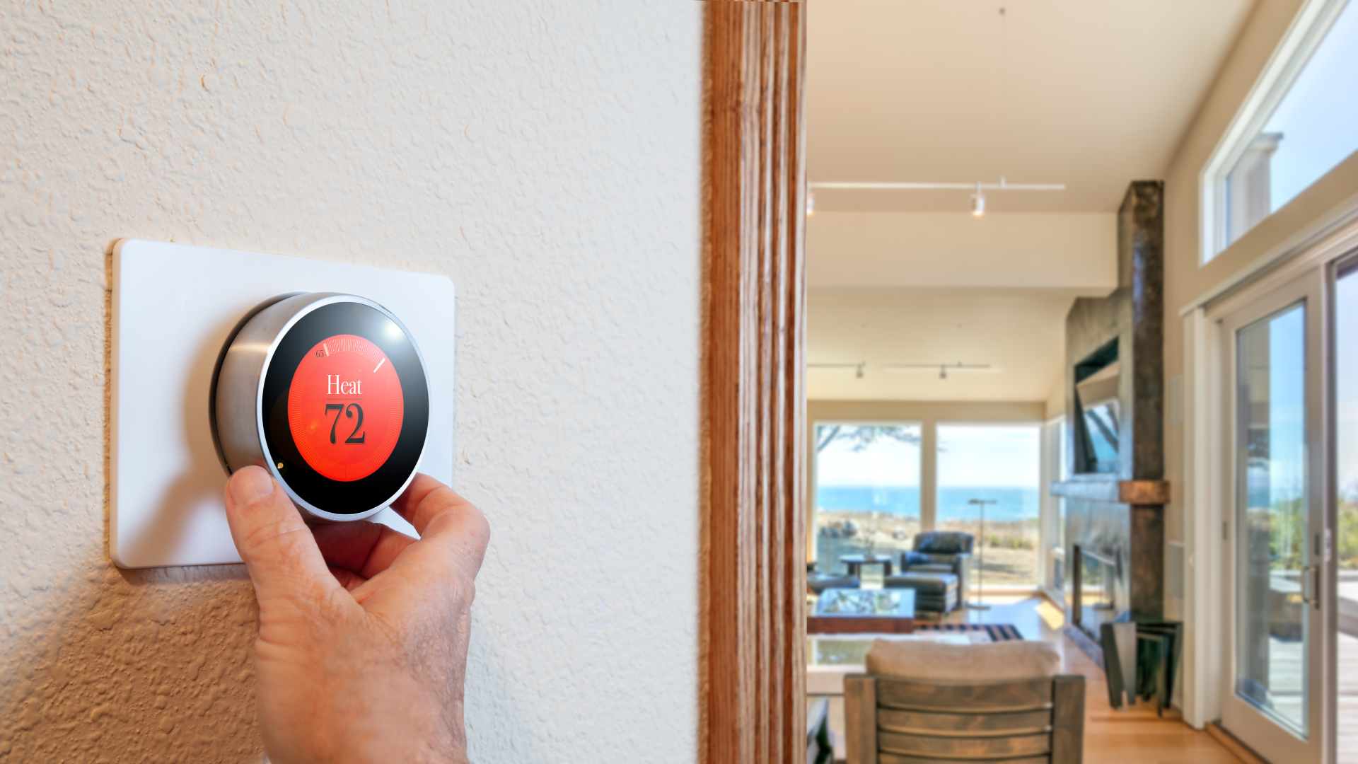 Nowoczesny termostat WiFi umożliwiający zdalne sterowanie temperaturą w domu, idealne rozwiązanie do inteligentnego zarządzania ogrzewaniem w smart home.