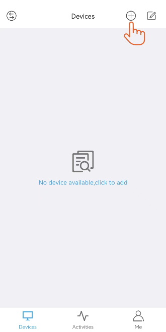 Ikona plus na stronie Devices