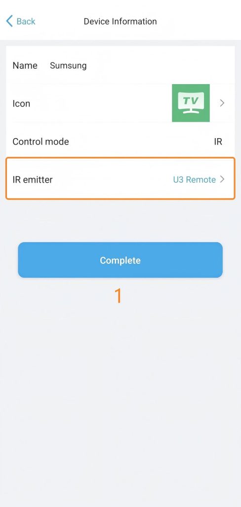 Ustawienie IR Emitter
