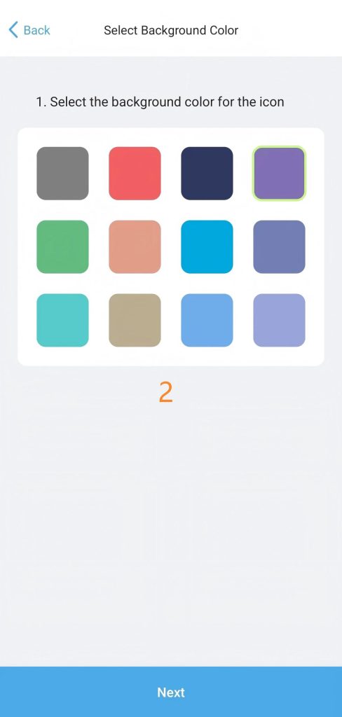 Wybór tła ikony makra