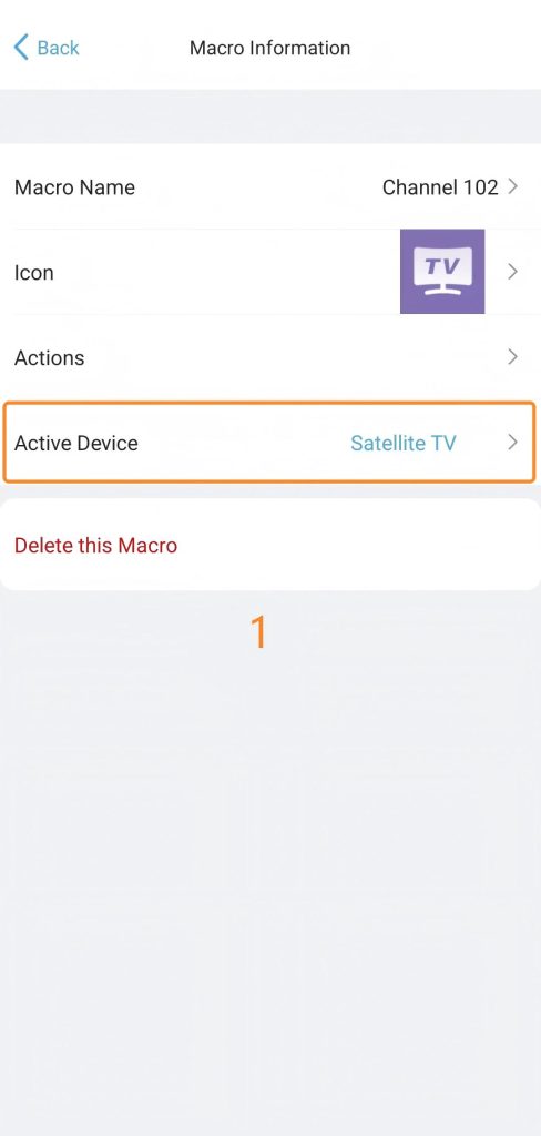 Ustawienie Active Device – krok 1