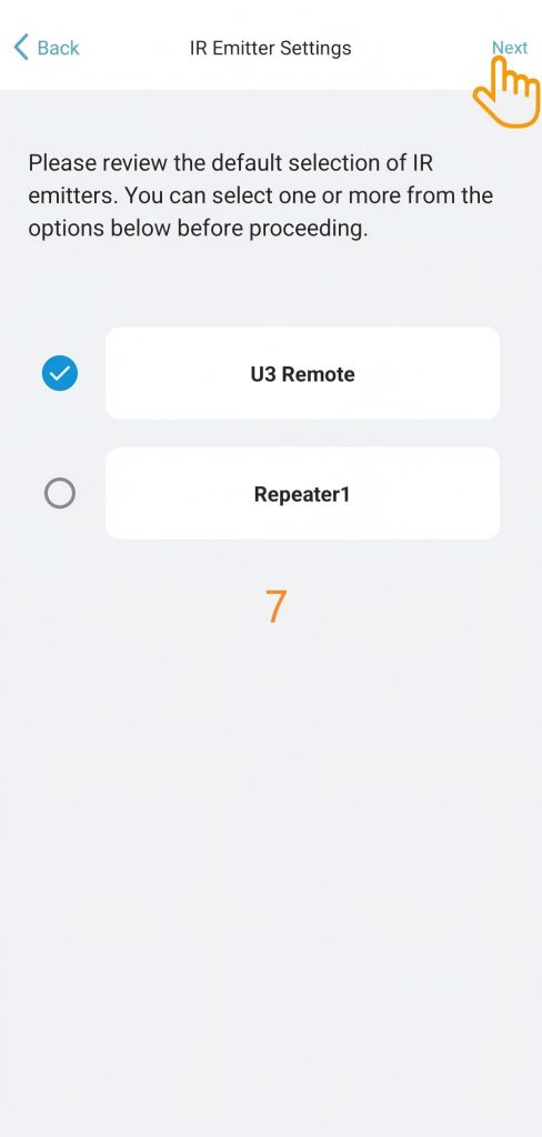 Uczenie z oryginalnego pilota – krok 7
